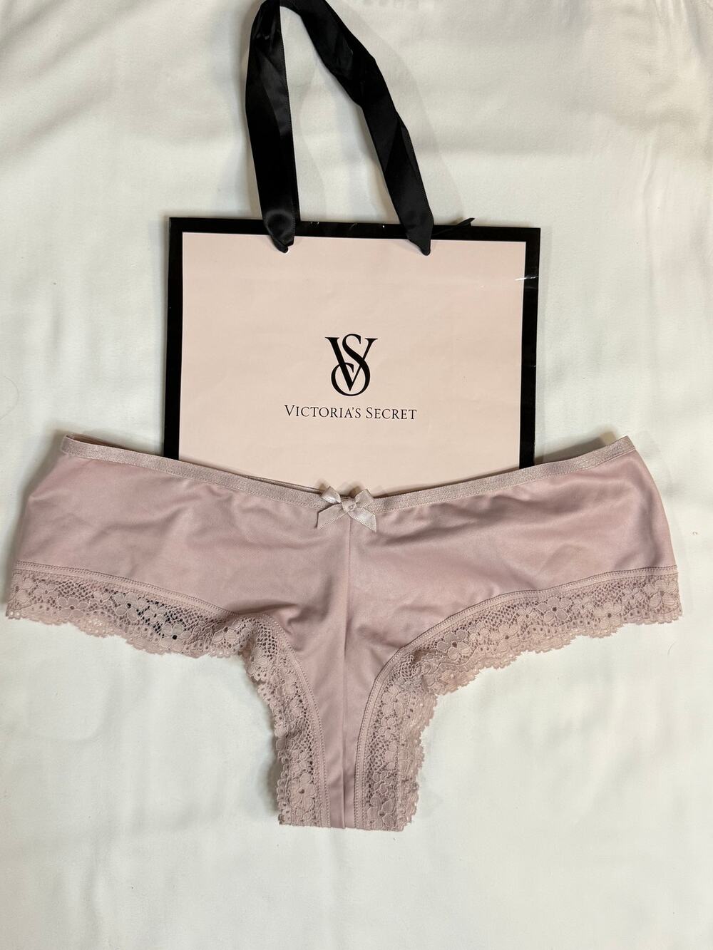 NWT Victoria’s Secret Vintage Strappy Back Cheeky Light Purple Panty Size S 2018